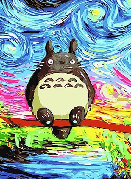 Full Drill Diy 5D Diamond Painting Cartoon Anime Embroidery My Neighbor Totoro Mosaic Cross Stitch Art Picture Home Decor Gift 