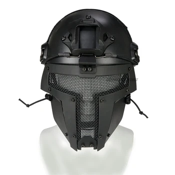 

Tactical Half Face Mask Airsoft Paintball Warrior Half Face Mask Outdoor Single Use with Fast Helmet Military Protective Masks