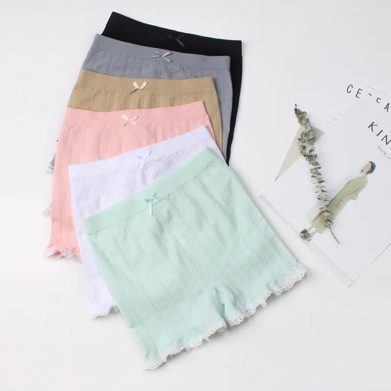 

Spring And Summer Autumn New Style Fashionable WOMEN'S Dress Base Shorts CHIC-Style Linen Flower Color Lace Anti-Exposure Safety