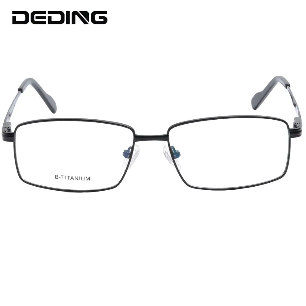 Чистая титановая оправа для очков мужские прямоугольные солнцезащитные очки полный обод очки по рецепту Близорукость Оптические очки с оправой DD1543