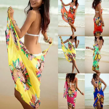 

Summer Women Bathing Suit Bikini Swimwear Cover Up Beach Dress Sarong Wrap Pareo