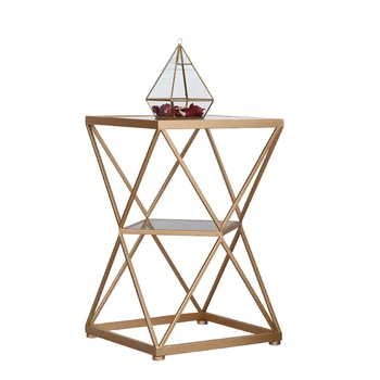 

Golden Side Tea Table Simple Living Room Table Minimalist Coffee Tables Furniture Mesinha Storage Cabinet Couchtisch for Sale