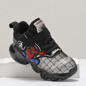 

Disney Cartoon LED Spider-Man Children's Boys Autumn / Winter Soft-slip Non-slip Casual Thickening Warm Sneakers (26-30 Size LED