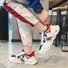 Мужская обувь; Сезон Зима; Новинка года; Корейская версия трендовой мужской обуви для спорта и отдыха; хлопковая обувь; сетчатая красная обувь