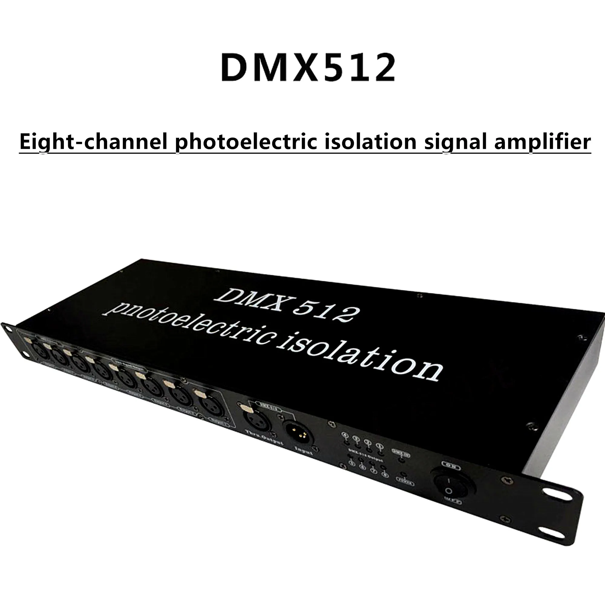 US $62.00 Best Quality 8CH DMX Splitter DMX512 Stage Light Signal Amplifier Splitter 8 Way DMX Distributor With Optical Isolution