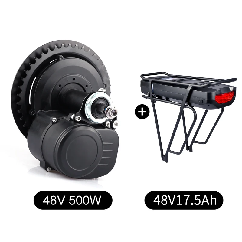 500W 17.5AH BATTERY DIY электрический велосипед 48 в 500 Вт 36 В 350 Вт 250 Вт Tongsheng tsdz2 Mid Drive двигатель конверсионный комплект велосипедный двигатель Датчик крутящего момента с батареей - Цвет: 500W 17.5AH BATTERY