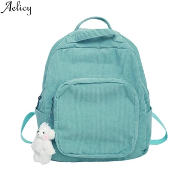 

Aelicy Backpack Women Girls Solid Colors School Tote Shoulder Backpack Ladies Pink Casual Bags Mochila Feminina 2020