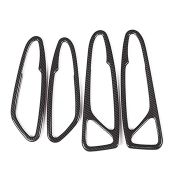 

4pcs Door Handle Frame Interior Trim For Romeo Giulia Stelvio 2017 2018 Decal Accessory