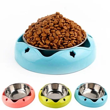 

High Quality Household Pet Bowl Stainless Steel Cat Dog Food Bowl Cat Dog Drinking Water Single Bowl Food Feeder Pet Supplies
