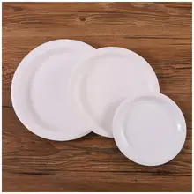 100 шт 5-10,5 дюймов Одноразовые Круглые деревянные тарелки портативная посуда для дня рождения свадьбы ресторана пикника барбекю