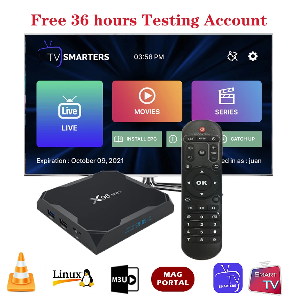 

Europe M3U support android box smart tv m3u enigma Linux PC smartphone IOS