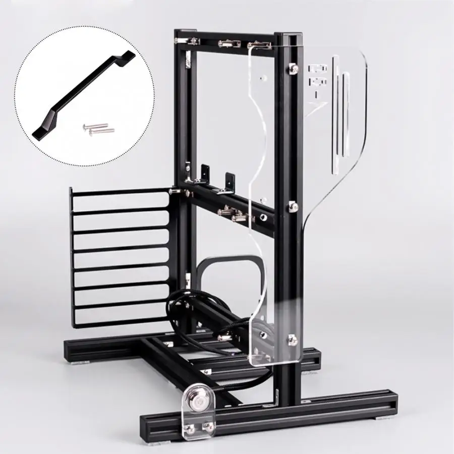 マザーボードシャーシDIYセット、20x20アルミニウム良好な互換ブラック