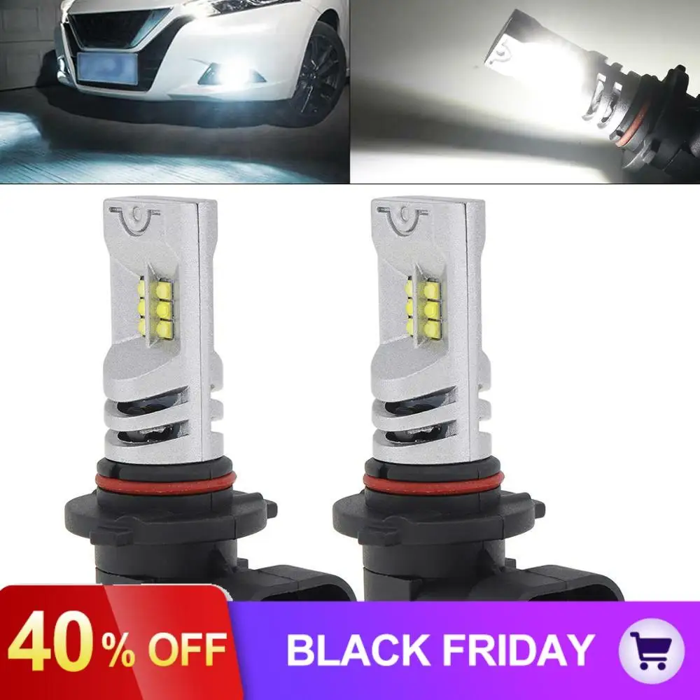 2 шт. 12V H10 9005 H8 H11 2525 SMD светодиодный Противотуманные фары Дневные Фары Светильник 2400LM 6500 K-7500 K белый, вождения, бега, противотуманные фары Дневные Фары Лампы авто светильник лампы