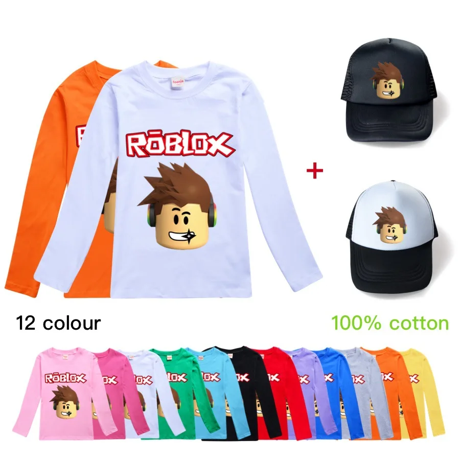 ROBLOXing/новые детские футболки с длинными рукавами хлопковая футболка для