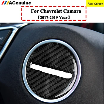 

Real Carbon Fiber Steering wheel sticker Interior Sticker Trim For Chevrolet Camaro