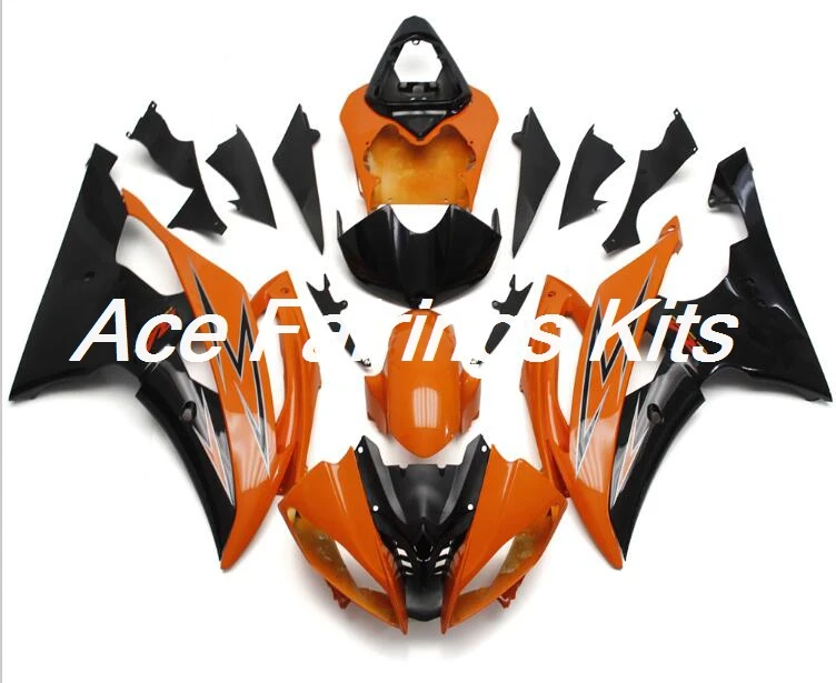 4 подарки ABS мотоцикл Полный Обтекатель Набор подходит для YAMAHA YZF-R6 2008- ABS пластик Cowlings обтекатель комплект на заказ Оранжевый Черный