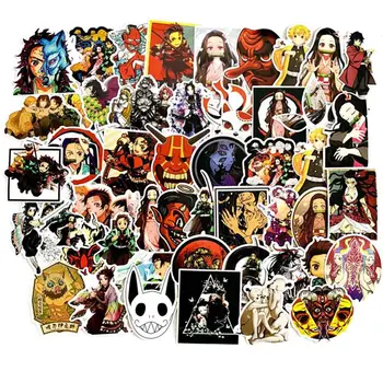 

50 Pcs Anime Ghost Blade Cartoon Character Sticker PVC Graffiti Decor Sticker Suitcase Luggage Guitar Car Stickers Waterproof