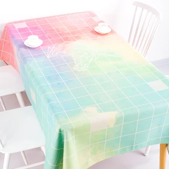 

Nordic modern minimalist Ins pink coffee table cloth linen tablecloths cover towel thick rectangular antependium decoration