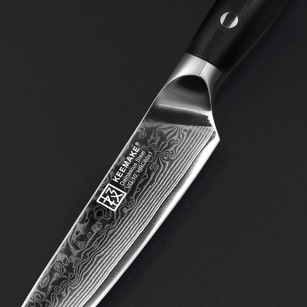 KEEMAKE 6PCS Set 5'' Utility Damascus Steel VG10 Kitchen Knives