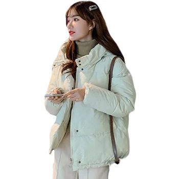 

Winter Jacket Hooded Slim Outwear woman long parka down jacket down jacket female brief students bread jacket winter coat 6601