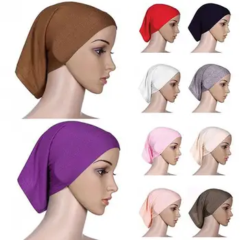 

Newest Islamic Muslim Women's Head Scarf Cotton Underscarf Hijab Cover Headwrap Bonnet