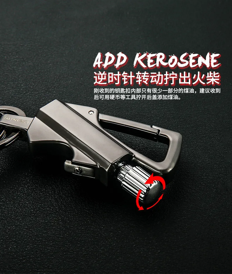Thousand Matches Kerosene Lighter Beer Bottle Opener with Key Chain Gadgets for Men Zipp o Lighter Gadgets for Men