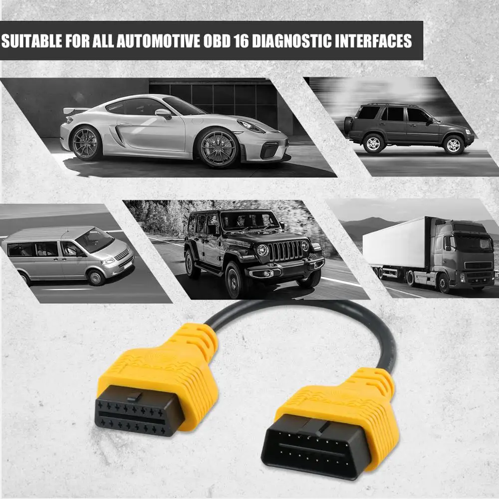 Автомобильный диагностический кабель адаптер AUTOOL OBD 2 OBD2 II ELM327 расширенный разъем