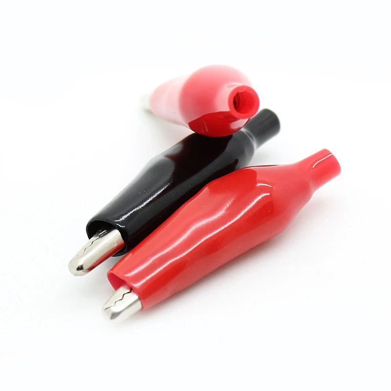 20pcs 28MM Metal Alligator Clip Crocodile Electrical Clamp Testing Probe Meter with Plastic Boot Car Auto Battery Alligator Clips