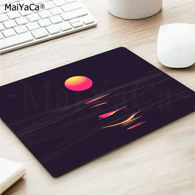 MaiYaCa дизайн ретро retrowave резиновая мышь прочный Настольный коврик для мыши резиновый ПК компьютерный игровой коврик для мыши - Цвет: Not Lock Edge25x29cm