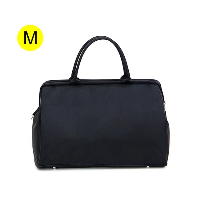 Bolsa, полосатая дорожная сумка для спортзала, фитнеса, сумки для багажа, для путешествий, спортивная сумка для женщин и мужчин, для спорта на открытом воздухе Tas XA46A - Цвет: Solid  Black  M