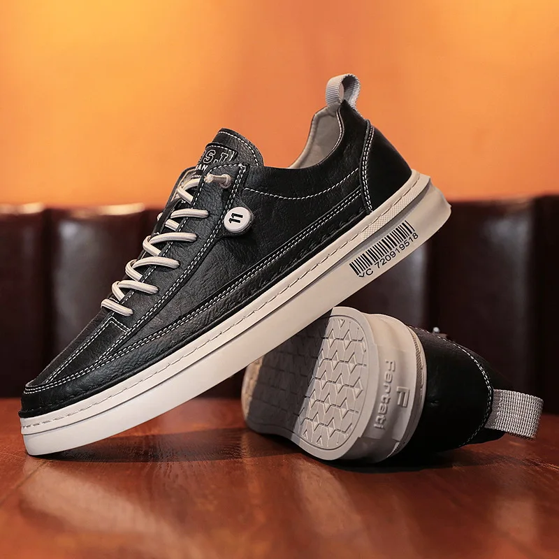 Men's Sneakers Soft PU Leather Men Loafers Shoes Fashion Slip on Men Driving Shoes Soft Sapato Masculino Mocassin Homme