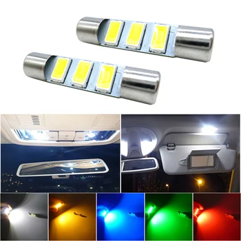 

2x Car Interior Light 28mm 29mm 6614 LED Replacement Bulbs 6614F 6612F Interior Vanity Mirror Sun Visor Dome Map Light Canbus