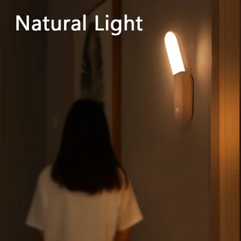 

LED Night Induction Light Human Motion Detection Lamp USB Rechargeable with Motion Sensor for Hallway JS22
