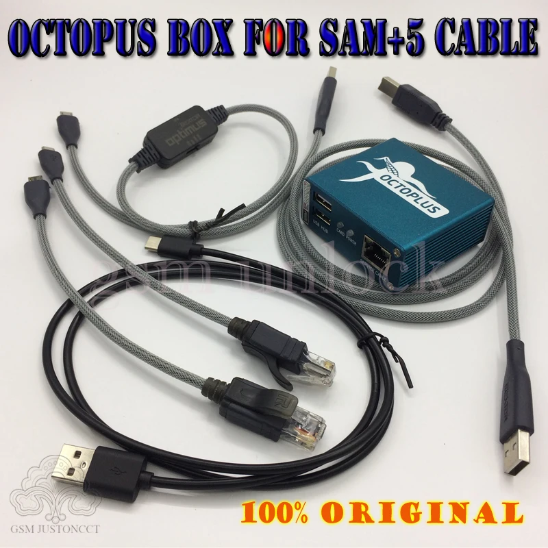 Gsmjustoncct octopus/Octoplus коробка для SAMSUNG 5 кабели для SAM разблокировка флэш