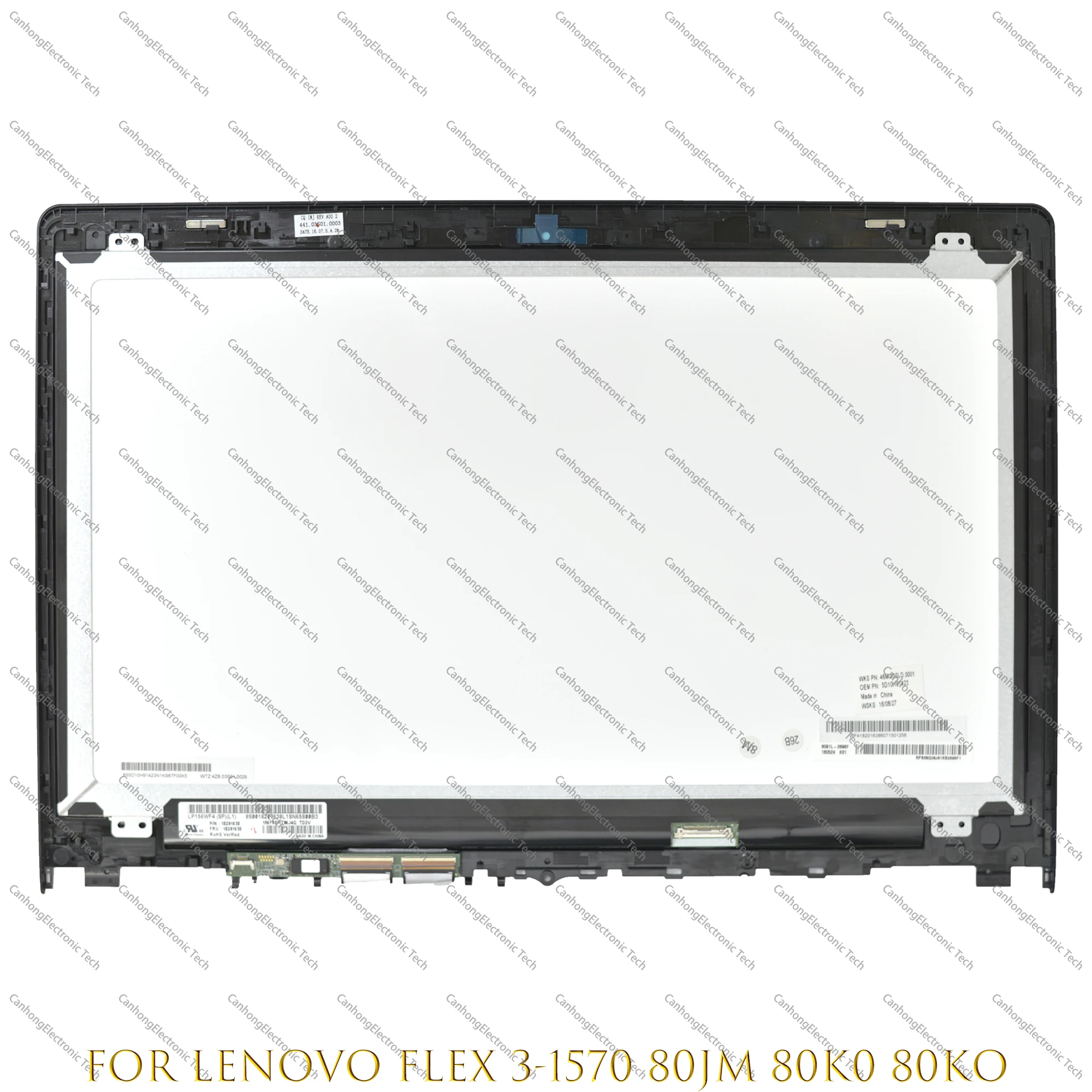 

LCD Touch Screen Digitizer Replacement Assembly With Frame 15.6-Inches FHD HD For Lenovo Flex 3-1580 80R4 3-1570 80JM 80K0 80KO