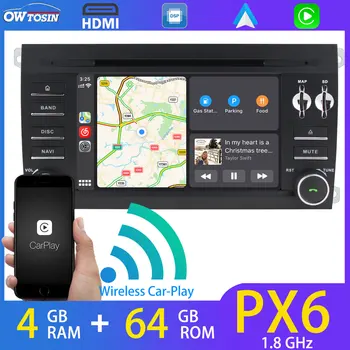 

7" Android 9.0 PX6 4+64G GPS Navi DSP Car DVD Multimedia Player For Porsche cayenne 2003-2010 5*USB DAB HDMI DSP TDA7850 Carplay