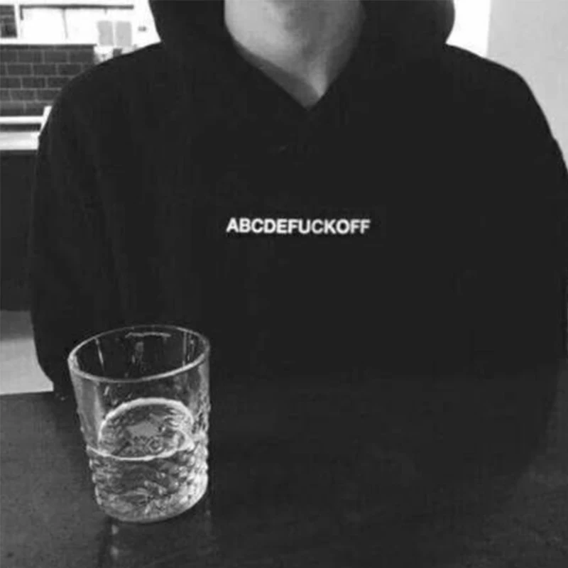 

Plus Size 4XL Hooded Women's Hoody Pullovers Autumn 2019 Letter Printed Solid Black Hoodies Streetwear Female Loose Sweatshirt