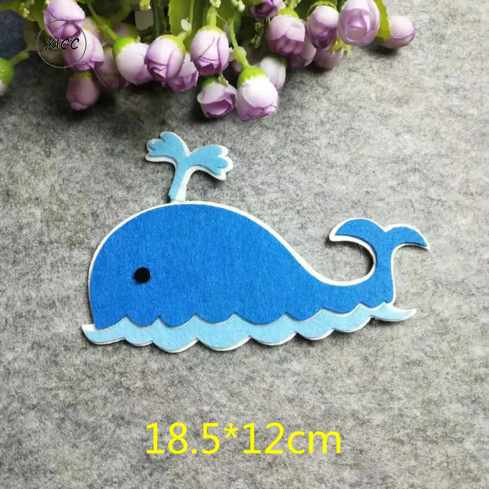 Sea Dolphin Shark Handwork Decoration Non-woven Felt Pads Whale Fish Handmade DIY Felt Fabric Wall Stickers Kids Education, felt fabric sheet