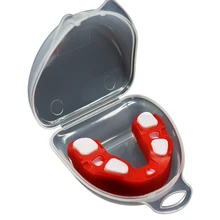 Универсальная мягкая защита для рта, Спортивная безопасность для взрослых, Защита зубов, баскетбол, без запаха, EVA, тренировочный, двойной цвет, бокс