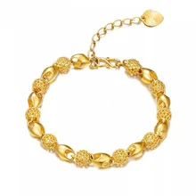 XP ювелирные изделия-(10 шт.)(17 см+ 3,5 см) полые браслеты из бисера ювелирные изделия для сладких женщин Креативный дизайн цвет чистого золота без аллергии