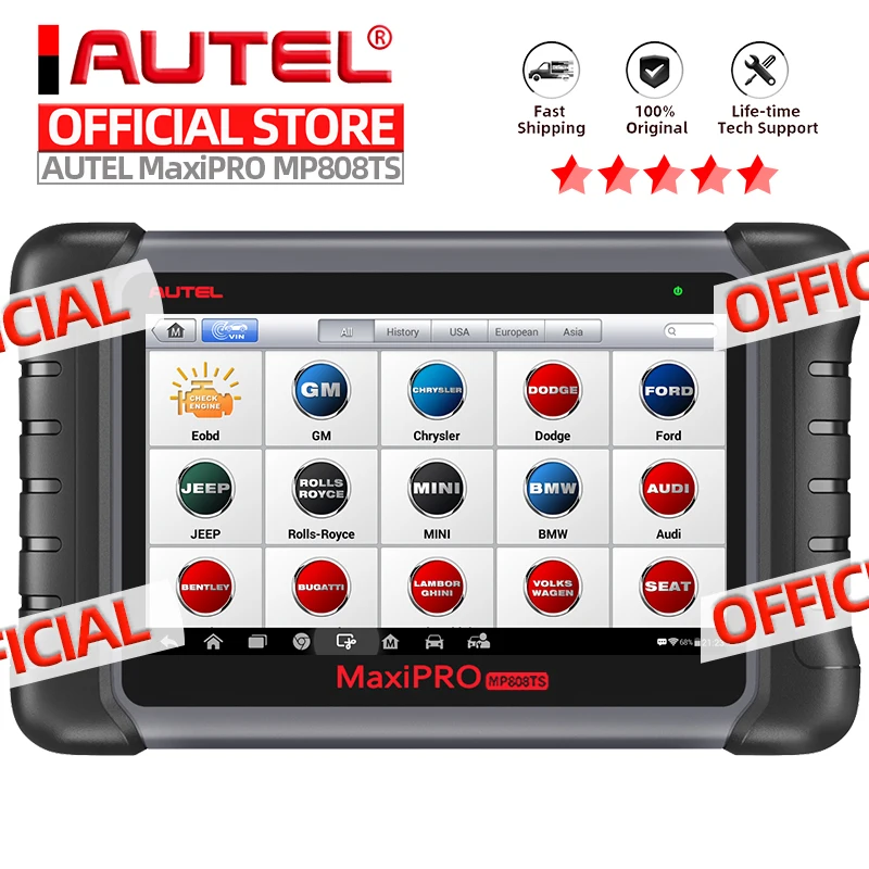 Autel MaxiPRO MP808TS OBDII Автомобильный диагностический инструмент OBD2 сканер OBD 2 считыватель кодов TPMS Функции PK AP200 MK808 MK808TS - изображение
