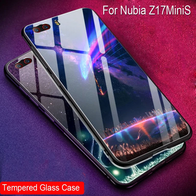 Чехол из закаленного стекла для Nubia Z17MiniS NX589J силиконовая Мягкая задняя крышка Z17