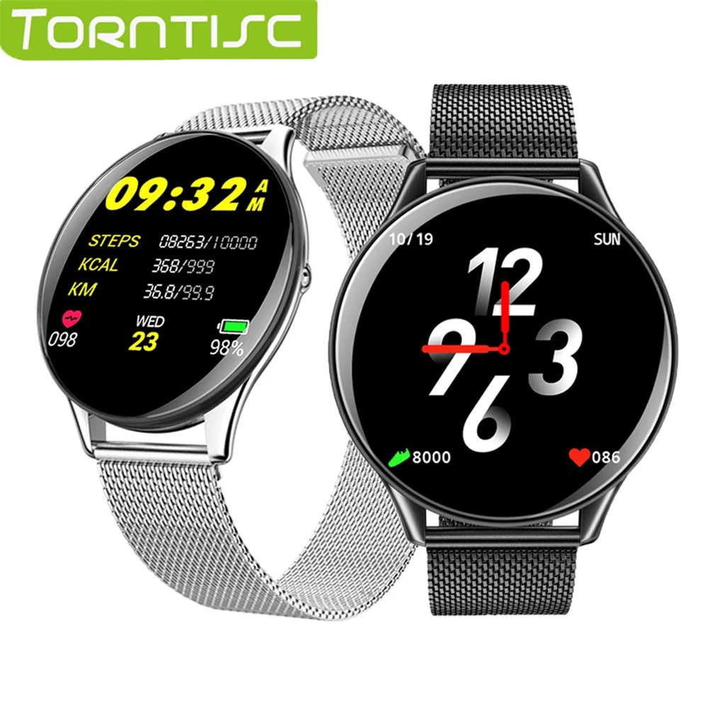 Смарт часы Torntisc 2.5D с экраном IP68 водонепроницаемые Bluetooth пульсометр кровяное