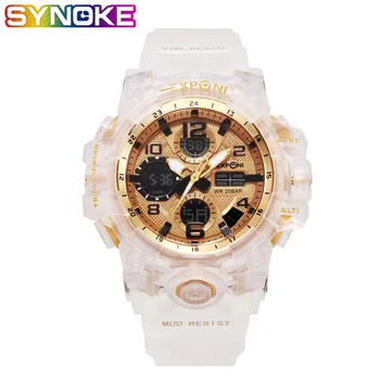 

SYNOKE Sports Men Digital Watch Fashion Waterproof Chronograph Luminous Large Dial Women Quartz Watch Lovers Watch Alarm Clock
