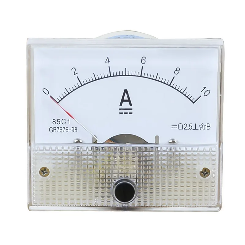 

Hot 1PC DC Plastic Analog Pointer Ammeter Ampere Meter Amp Panel 1A 2A 3A 5A 10A 20A 50A 100A Mechanical Current Meters 64*56mm