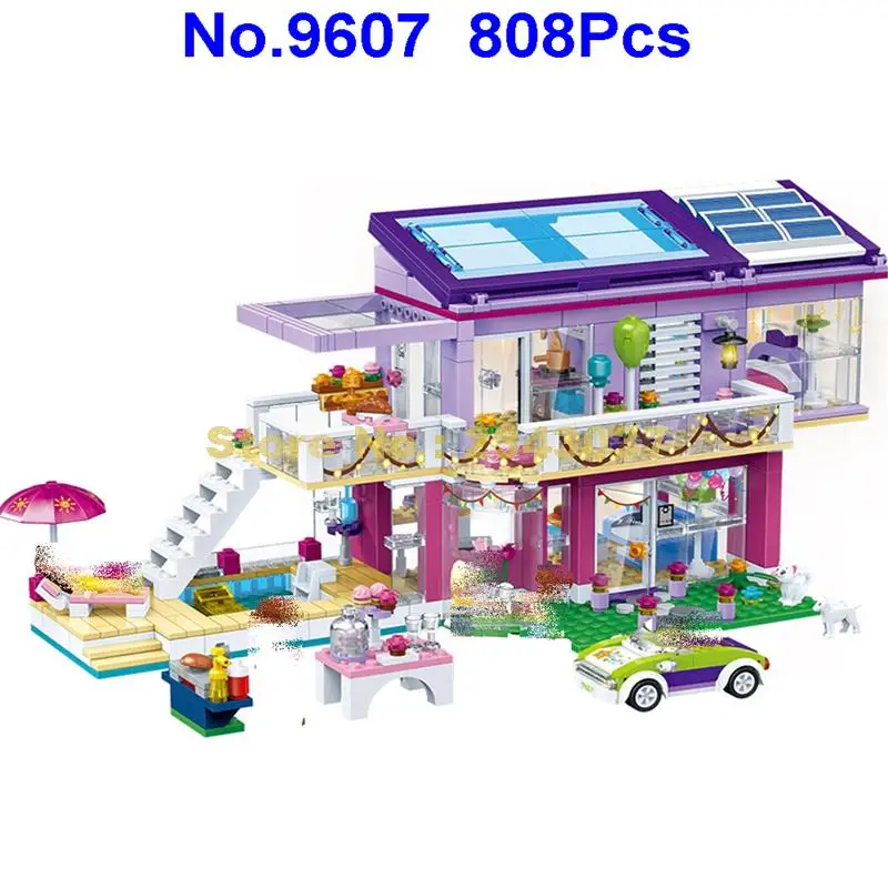 

gudi 9607 808pcs city girls friends princess fashion party villa building blocks Toy