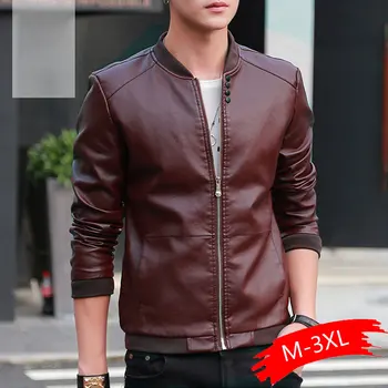 

2020 Autumn Winter Men's Leather Coat Korean Slim Fit Leather Jackets Fashion Casual Outwear for Man Jacket