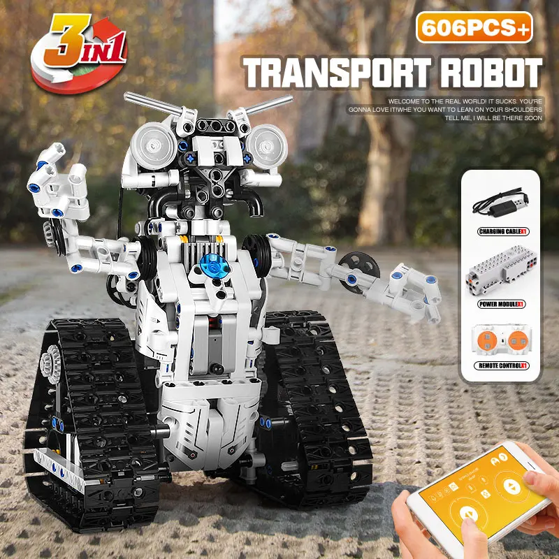 MOULD KING 15046 The APP RC Control Power Transbot Robot