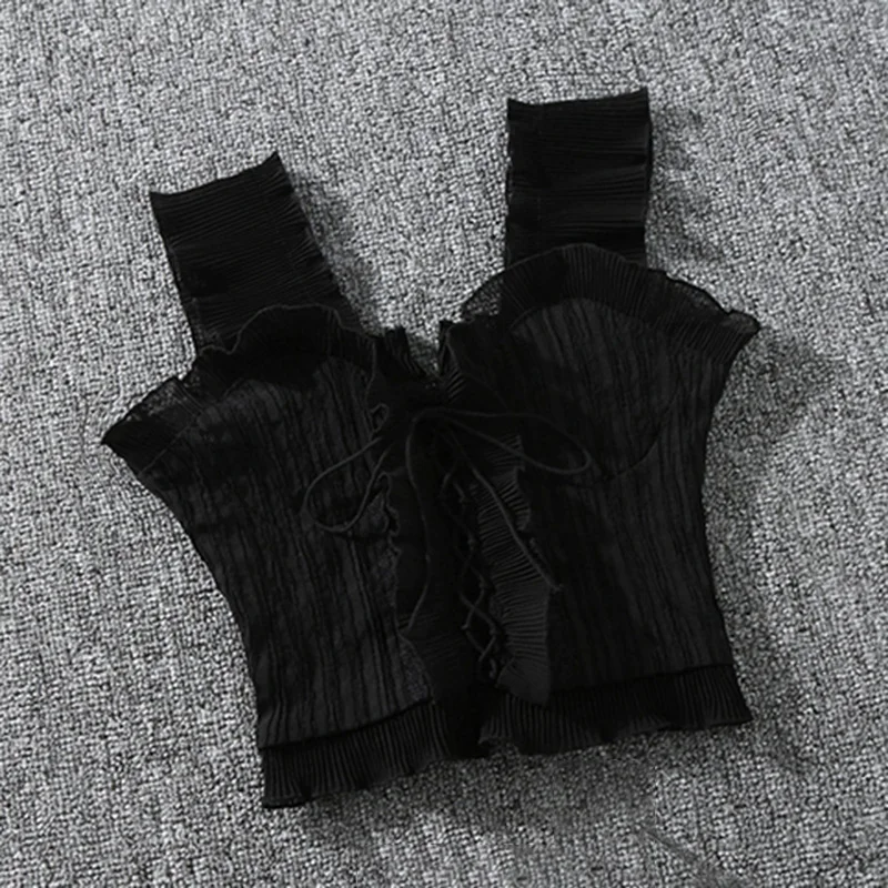 Черный Новинка, Хит, лето, Осень, бюстье, женский сексуальный бандаж, без рукавов, короткий топ на молнии, женская одежда, белый, черный топ - Цвет: Черный
