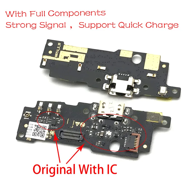 5 шт./лот Плата USB для зарядного порта док станция PCB гибкий кабель Motorola Moto E5 Play Go